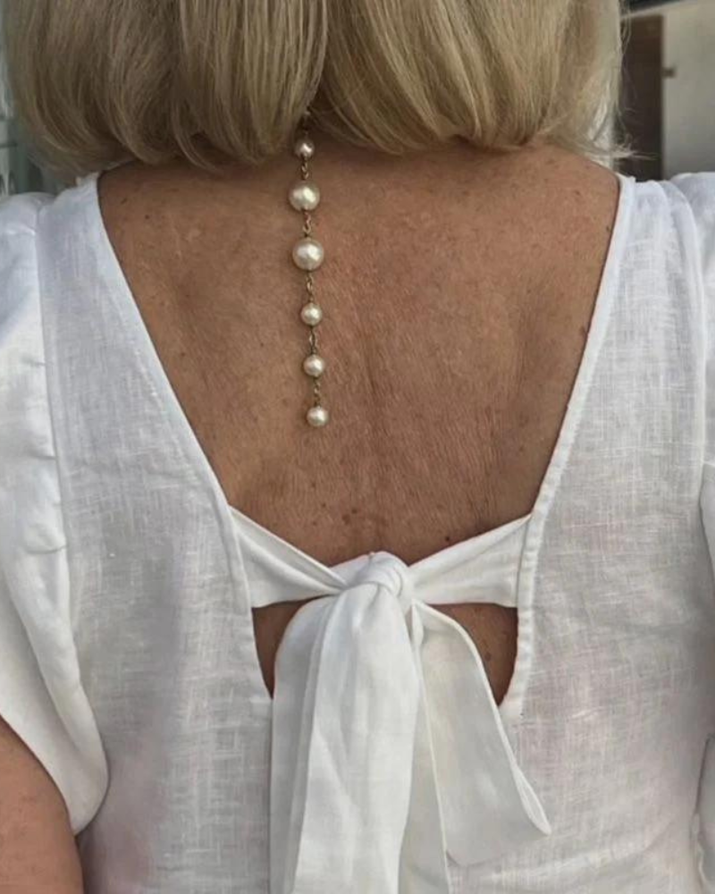 Elle | Elegant sleeveless dress in cotton linen