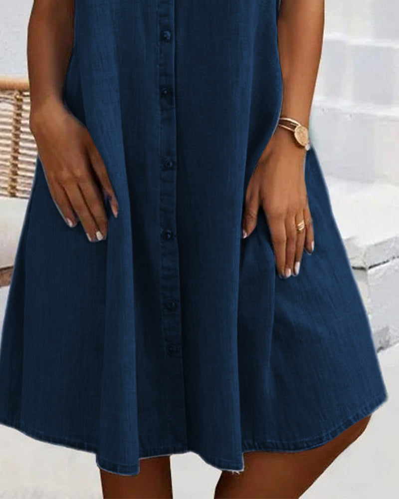 Elle | Casual denim shirt dress