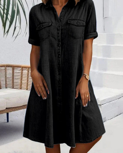 Elle | Casual denim shirt dress