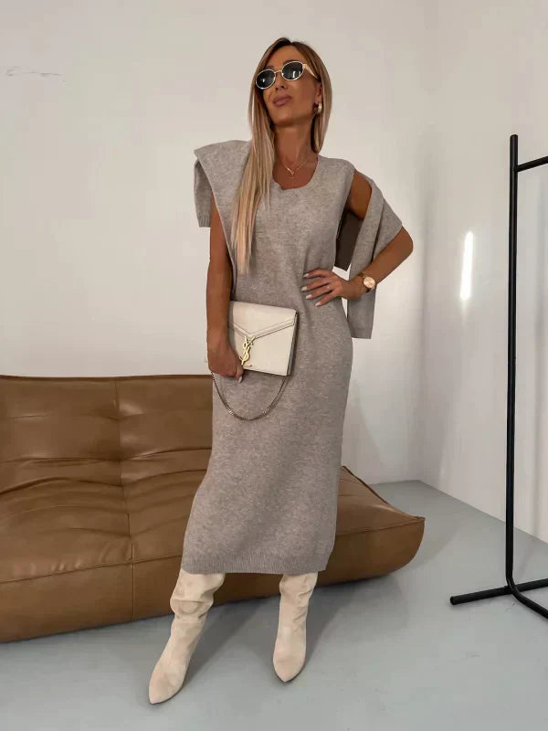 Elle | Warm dress with turtleneck set