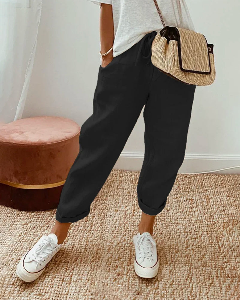 Elle | Casual linen trousers