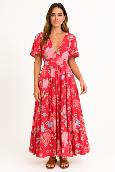 Elle | Flower dress with pockets