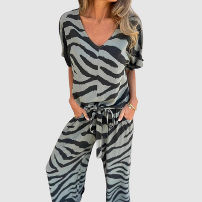 Elle | Loose zebra 2-piece set