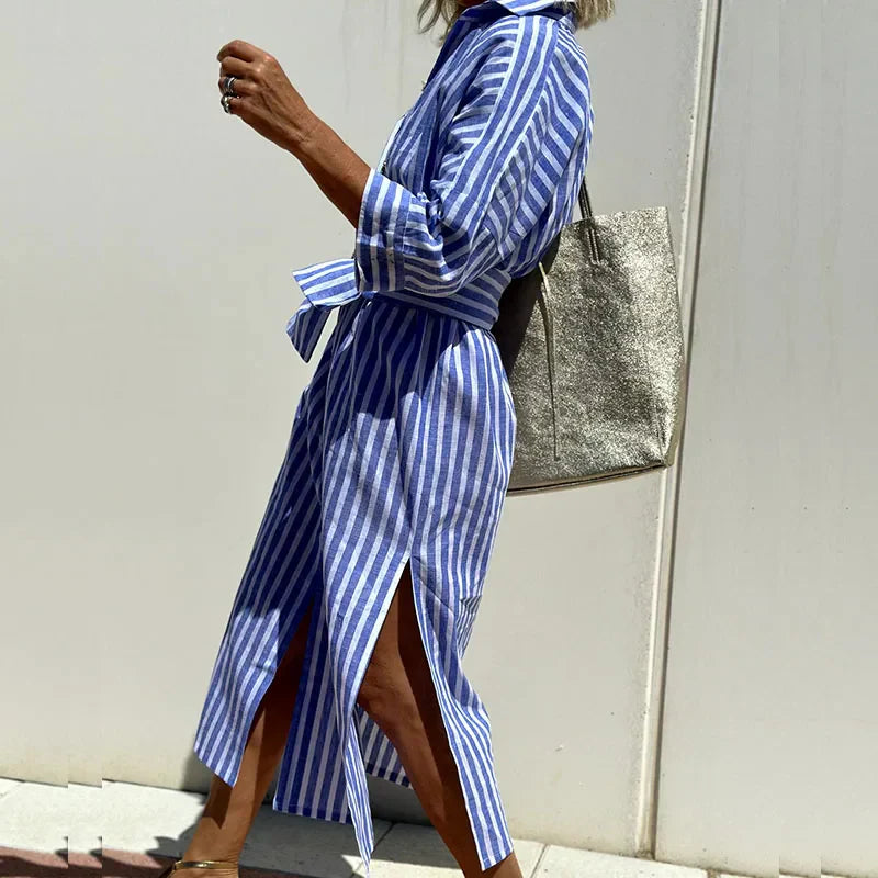 Elle | Classic striped shirt dress