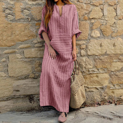 Elle | Striped maxi dress in vintage style