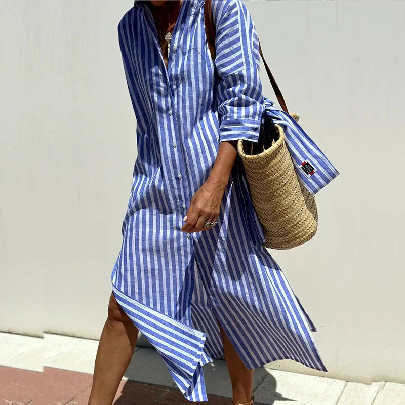 Elle | Classic striped shirt dress