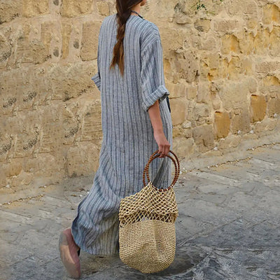 Elle | Striped maxi dress in vintage style