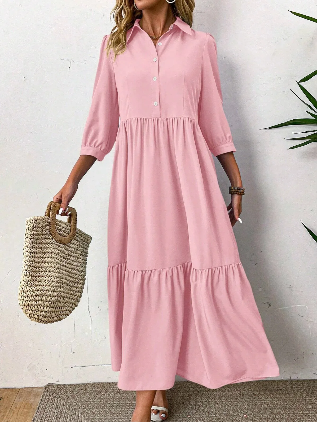 Elle | Flowing shirt dress