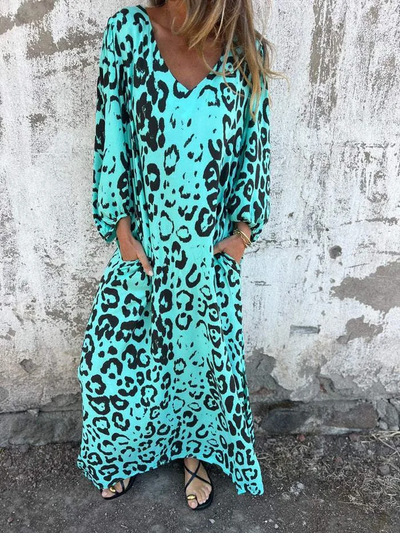 Elle | Summer dress with leopard print
