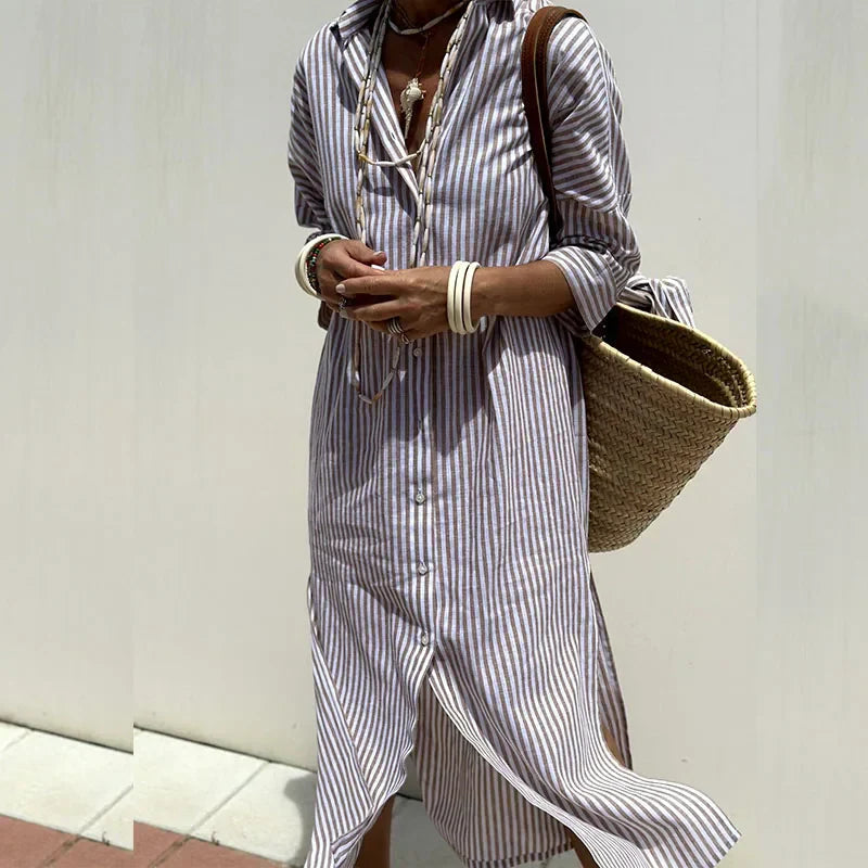 Elle | Classic striped shirt dress