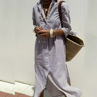 Elle | Classic striped shirt dress