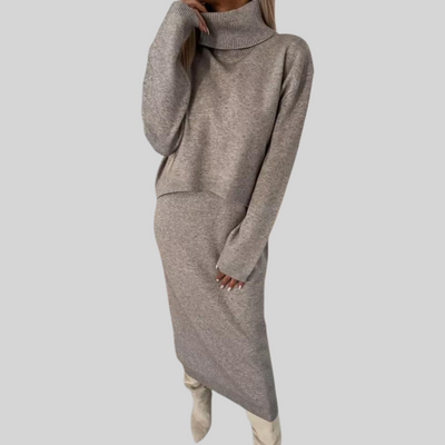 Elle | Warm dress with turtleneck set