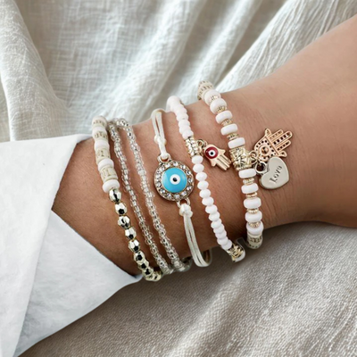 Hamsa bracelet set