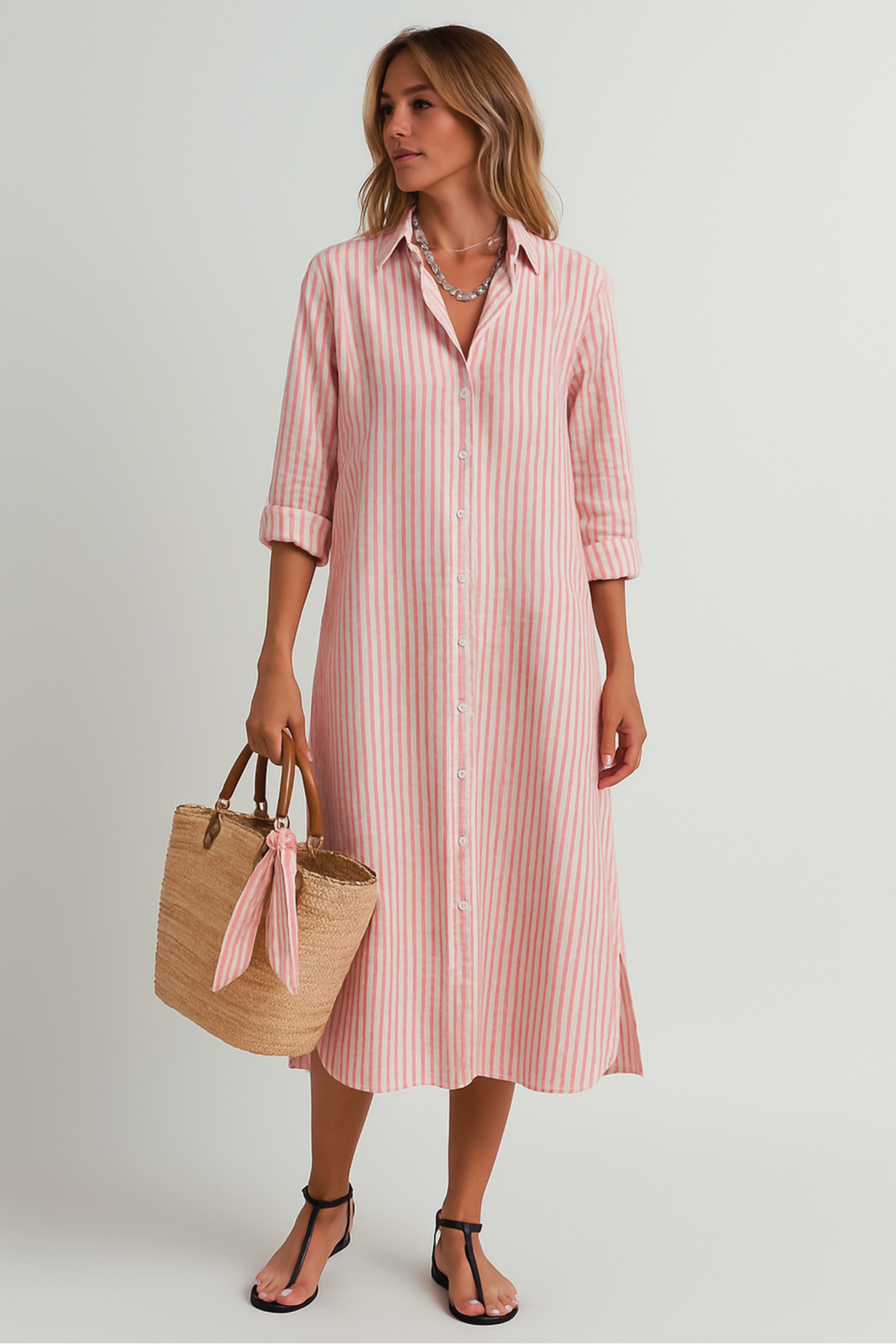 Elle | Classic striped shirt dress