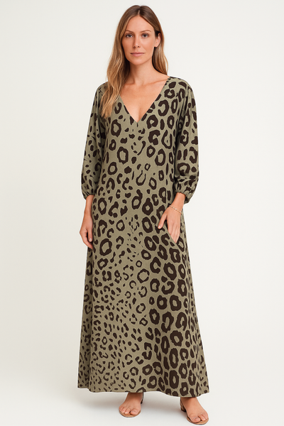 Elle | Summer dress with leopard print