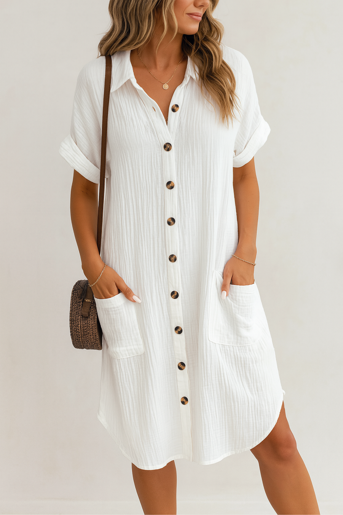 Elle | Oversized shirt dress