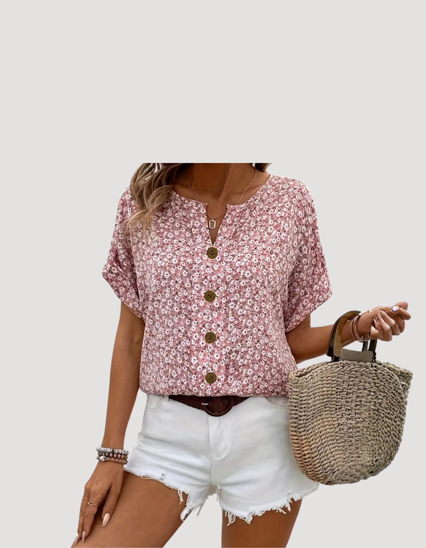Elle | Blouse with flowers