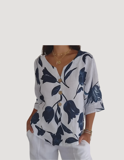 Elle | Blouse with flowers