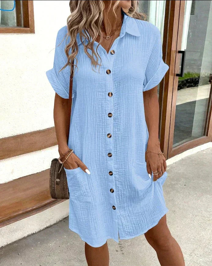 Elle | Oversized shirt dress