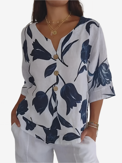 Elle | Blouse with flowers