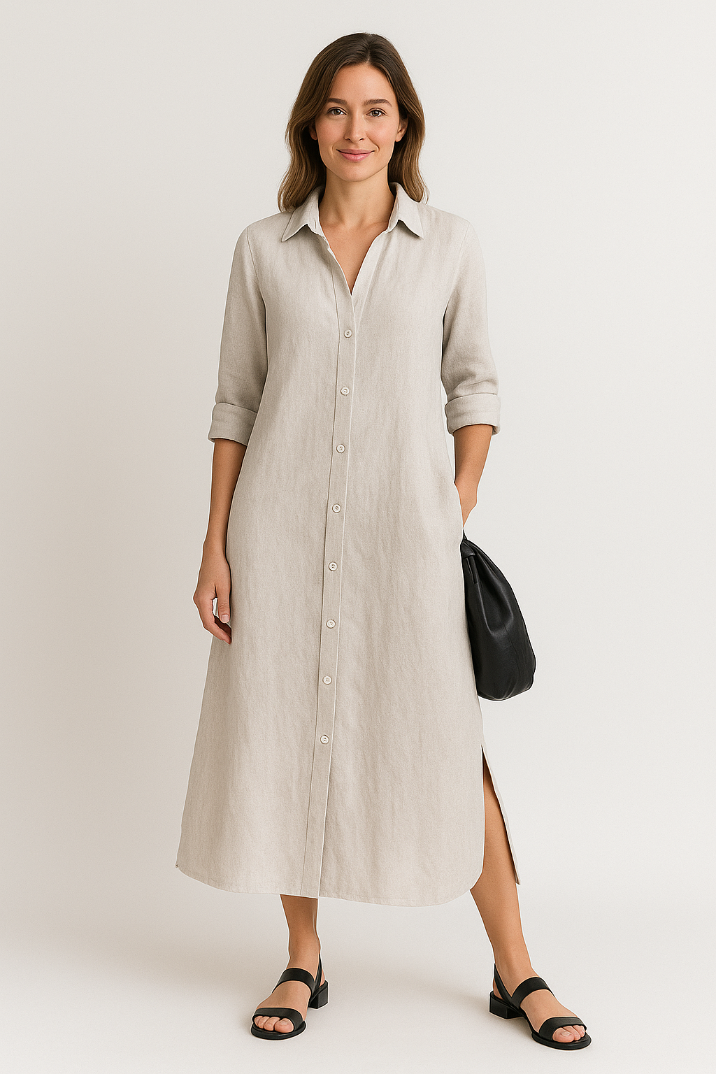 Elle | Oversized casual shirt dress