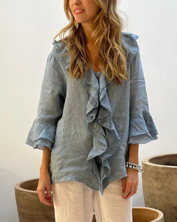 Elle | Luxury ruffled blouse