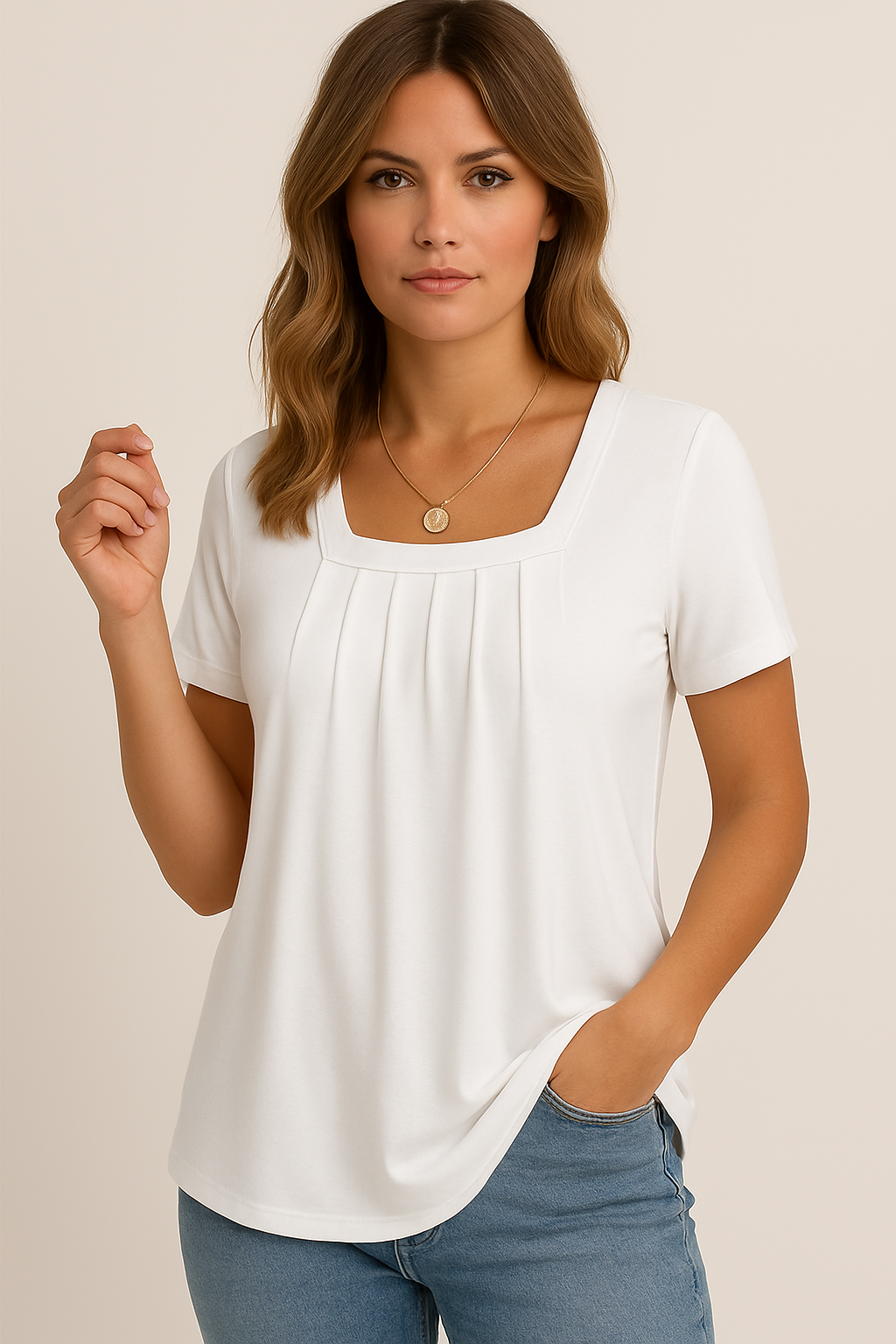 Elle | Pleated blouse