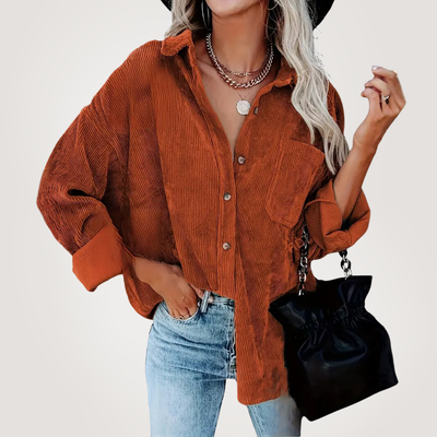 Elle | Stylish corduroy shirt