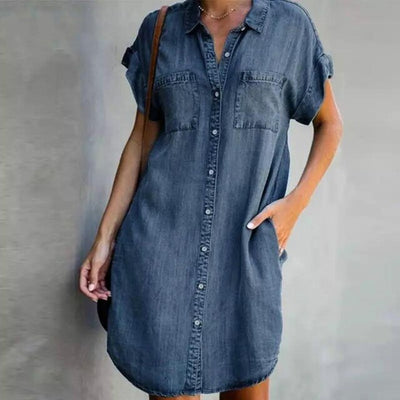 Elle | Modern denim shirt dress