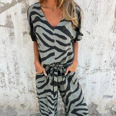 Elle | Loose zebra 2-piece set
