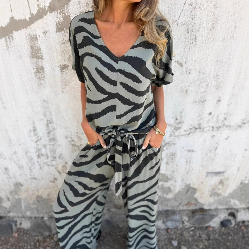 Elle | Loose zebra 2-piece set