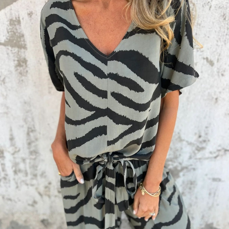 Elle | Loose zebra 2-piece set