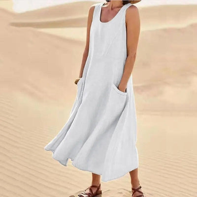 Elle | Linen dress with pockets
