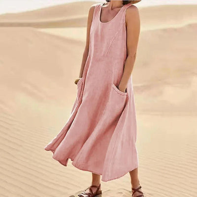 Elle | Linen dress with pockets