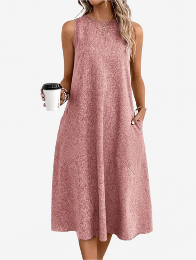 Elle | Casual linen dress for spring