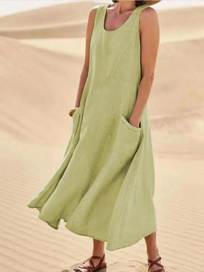 Elle | Linen dress with pockets