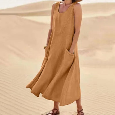 Elle | Linen dress with pockets